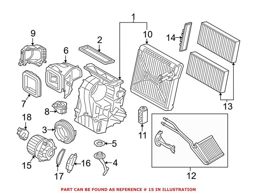 BMW HVAC Blower Motor 64119297752